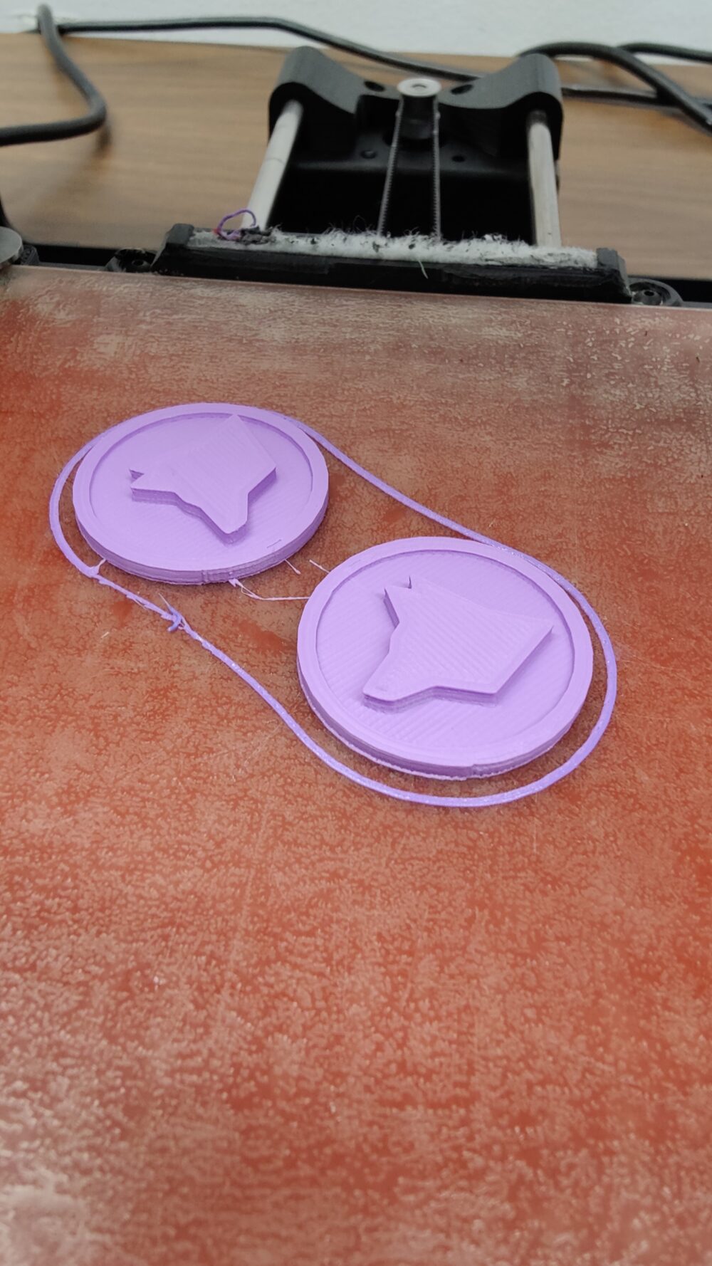 A 3D printed model of a fox pendant