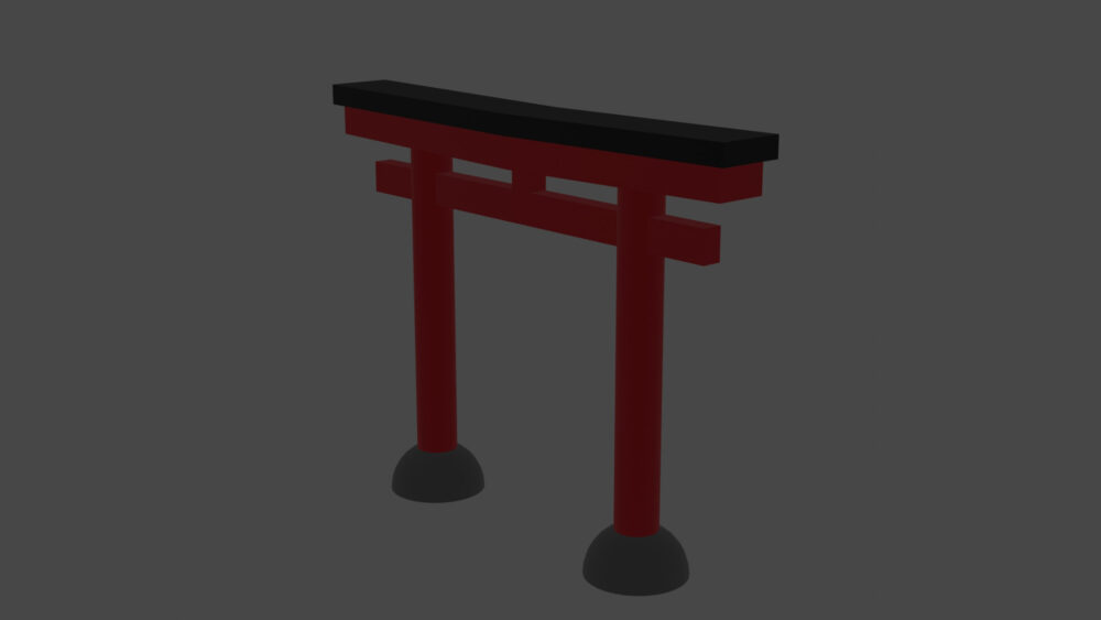 A 3D model of an archway