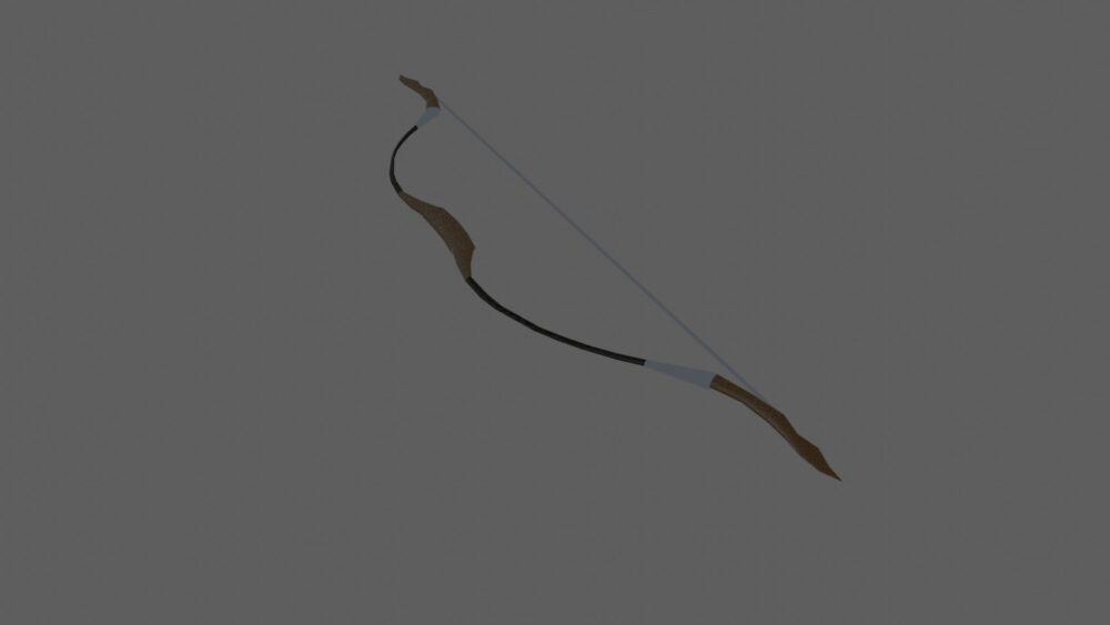 A 3D model of a bow
