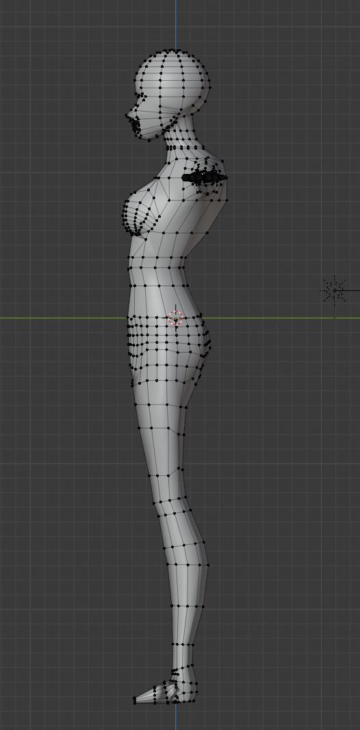 A 3D model of a woman
