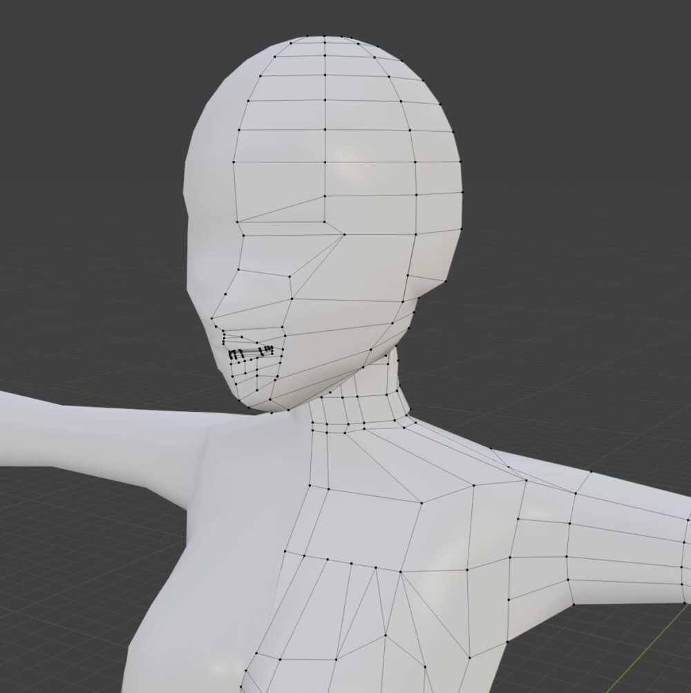 A 3D model of a woman