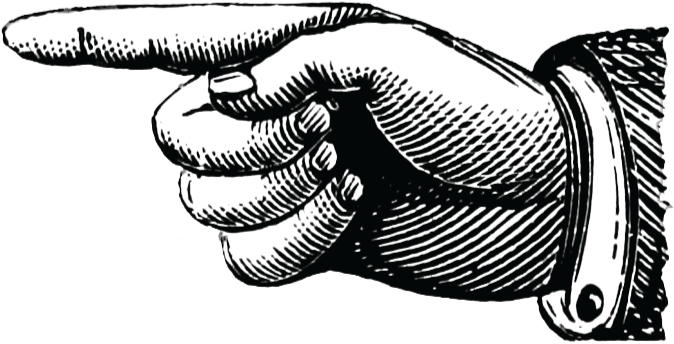Hand pointing left