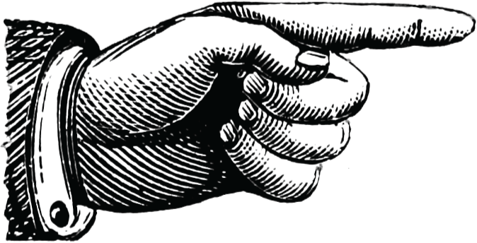 Hand pointing right